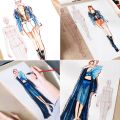 NAMUNY Fashion Illustration Rulers Sketching Templates Ruler Sewing Humanoid Patterns Design Clothing Measuring,Type B. 