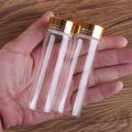 5pcs 50ml 30*100mm Spice Jars Glass Bottle With Golden Caps Glass Vessels Potion Bottles Perfume Bottle For Wedding Favors. 