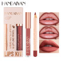 HANDAIYAN-9-Color Lip Glaze Lip Liner Set Non-stick Cup Lipstick Lip Liner Set Lipstick Set. 