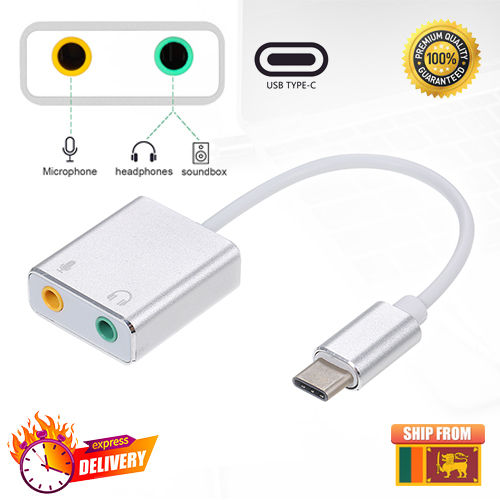 USB Type C Sound Card Type-C External Sound Card 7.1 Adapter Audio Card USB C to Jack 3.5mm Earphone Microphone