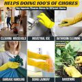 Long Elbow Hand Gloves (Yellow)| Reusable Heavy Duty Gloves - Rubber Gloves for Cleaning Washing & Dishwashing - Industrial Gloves - Gardening Gloves - Hand gloves for kitchen Bathroom Household & Commercial use. 