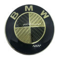 BMW Carbon Fibre Black Rear Boot Lid Badge Emblem 76mm. 