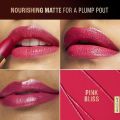 Lakme Ultimate Glam Satin Matte Lipstick Pink Bliss. 