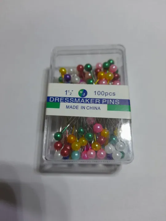 DRESSMAKER%20PINS-100Pcs/Box%20Colorful%20multicolor%20%20Round%20Pearl%20Head%20Needles%20Stitch%20Straight%20Push%20Sewing%20Pins%20For%20Dressmaking%20DIY%20Sewing%20Tools%20Positioning%20-%20Image%202