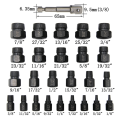 26Pcs Screw Bolt Extractor Drill Bit Set Disassemble Screws Bolt Stripped Broken Remover Tools. 