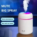 USB Cool Mist Sprayer Portable 300ml Electric Air Humidifier Aroma Oil Diffuser with Colorful Night Light for Home Car. 