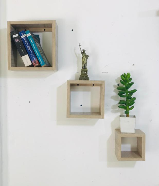 3 piece wall-hanging ornament box shelves