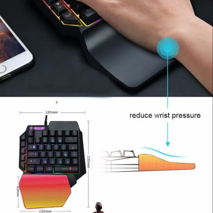 Shipadoo%20F6%20Wired%20Single%20Handed%20RGB%20Backlight%20Gaming%20Keyboard%2039%20Keys%20One%20Hand%20Ergonomic%20Game%20Keypad%20for%20PC%20Laptop%20Pro%20PUBG%20Gamer%20-%20Image%204