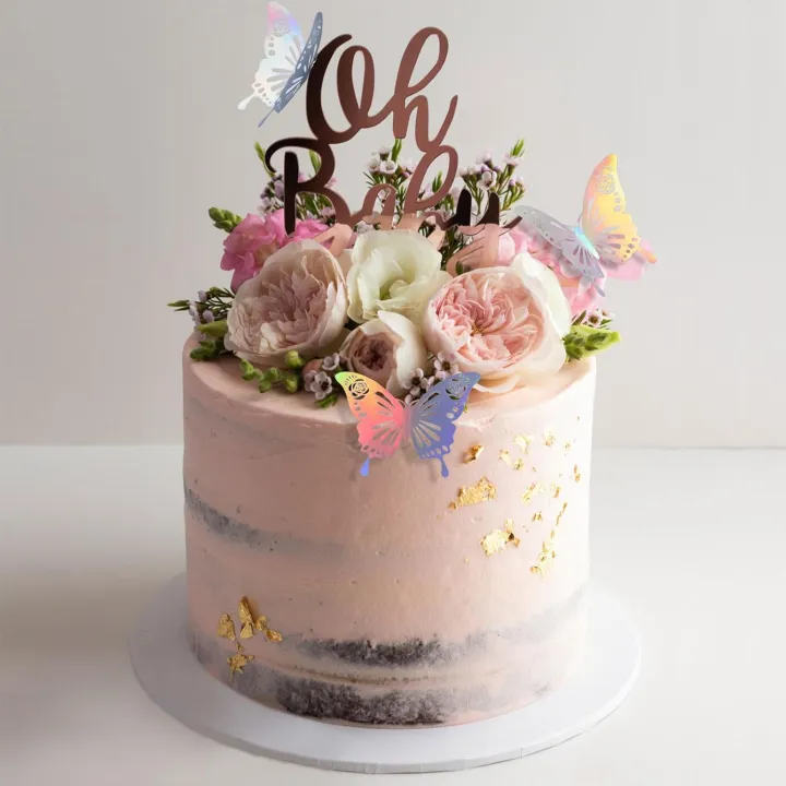 36pcs%20Laser%20Butterfly%20Wall%20Decor%203D%20Paper%20Butterfly%20Sticker%20for%20Cake%20Cupcake%20Gift%20Box%20Birthday%20Baby%20Shower%20Girl%20Room%20Decals%20-%20Image%203
