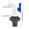 Bulkhead Fitting 1/2 3/4 Inch PVC Spigot Rain Barrel Faucet Valve Kit for Aquariums Water Tanks Pools. 
