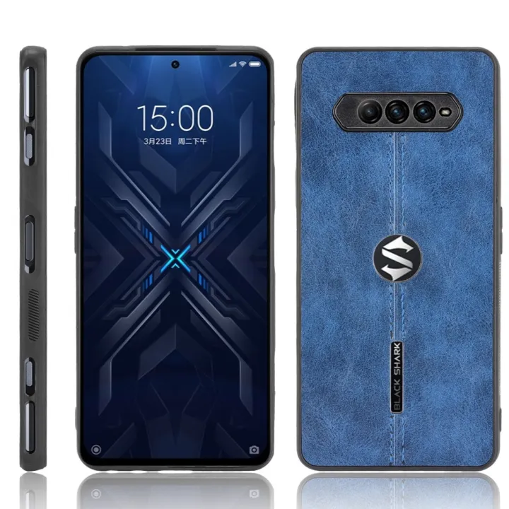 (Stock available) For Xiaomi Black Shark 4 / Black Shark 4 Pro Shockproof Sewing Cow Pattern Skin PC + PU + TPU Case(Red)
