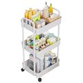 3 Tier Rolling Utility Cart Storage Shelf Movable Gap Storage Rack Kitchen Bathroom Slim Slide Organizer Shelf Livingroom Rack. 