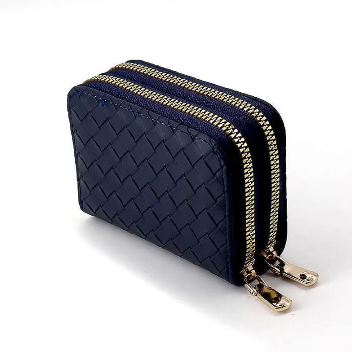 New%20Accordion%20Holder%20Trendy%20Woven%20Pattern%20Wallet%20Large%20Capacity%20Multi-Functional%20Clip%20High-End%20Card%20Case%20-%20Image%205