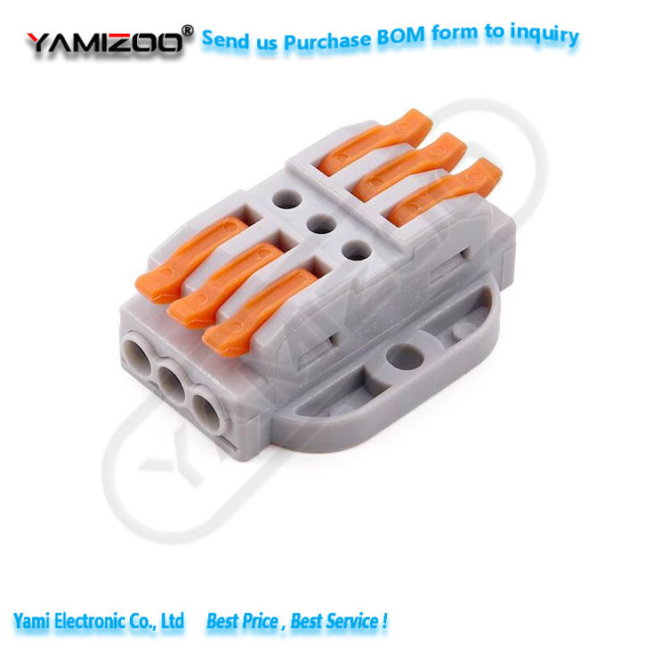 5~10pcs%20Quick%20Wire%20Connector%20Terminal%20Block%203%20In%20Out%20Lamp%206%20Square%20Meter%20Parallel%20Press%20Type%20-%20Image%203