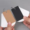 【ZOSR】100Sheet Handwritten Card Portable Blank Binder Note Pad Index Card Note Memo Papers with Iron Binder Ring Combinable Flipping Study Flash Cards. 