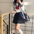 jkUniform skirt Basic Style Genuine White Two Books Three Books Student School Uniform College Style Business Attire Japanese Style Sailor Suit. 