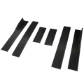 6pcs 2m/2.2m Universal Car Side Skirts Winglet Extensions Splitters Body Apron Lip For BMW For Benz For Audi Glossy black. 
