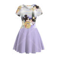 MINISO Disney Girl Dresses Summer 3D Cartoon Mickey Mouse Minnie Short Sleeve Cute Birthday Party Princess Dress Toddler Clothes. 