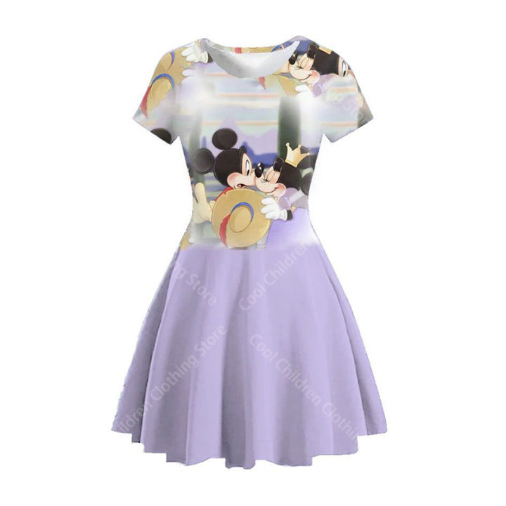 MINISO%20Disney%20Girl%20Dresses%20Summer%203D%20Cartoon%20Mickey%20Mouse%20Minnie%20Short%20Sleeve%20Cute%20Birthday%20Party%20Princess%20Dress%20Toddler%20Clothes%20-%20Image%207