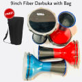 9 inch Fiber Darbuka Drum with Bag - Bongo 2-Year Warranty Congo 9 inch Tunable All-Weather Synthetic Head Darbak Fine Tuned Darbag Doumbek Congo Doumbek Tombak carrying bag bongo bag. 
