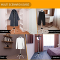 Adjustable Steamer Rack with Two Clips for Suit Shirt, Foldable Garment Steamer Stand with Ironing Gloves for Clothes Black. 