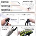 Paracord Knotter Tools Lacing Needles Paracord Tools DIY Weaving Lacing Stitching Needles and Smoothing Tool Durable Silver. 