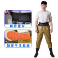 Thickened Half-Body Wader Waterproof Clothes Rain Pants Men's Fishing One-Piece Full Body Fishing Leather Water Fork Pants Water Pants Rain Boots. 