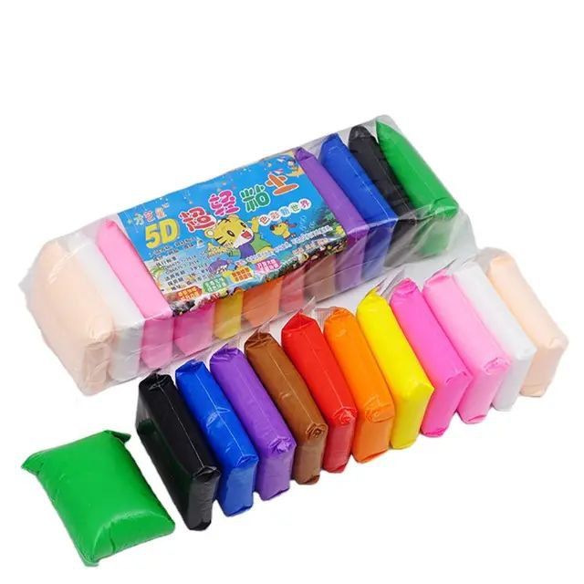 12 Colors Air Dry Clay Set, Ultralight Plastic Clay With Sculpting Tools For Preschool Education And DIY Crafts