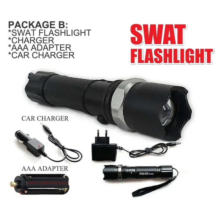 Flashlight%20Torch%20SWAT%203.7V%20LED%20Rechargeable%20Multifunction%20Flash%20Light%20Heavy%20Duty%20-%20Image%205