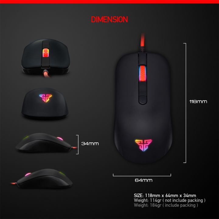 FANTECH%20RHASTA%20G10%202400DPI%20Professional%20Wired%20Mouse%20(BLACK)%20LED%20Optical%20USB%20Game%20Gaming%20Mouse%20Gamer%20for%20PC%20Computer%20Laptop%20Pro%20Office%20-%20Image%206