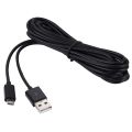 (New) 3m Micro USB Port USB Data Cable(Black). 