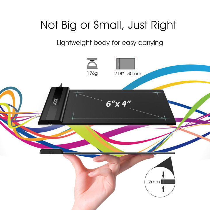 VEIKK%20S640%206%20x%204%20inch%20Ultra-Thin%20Easy%20Carrying%20Pen%20Tablet%20Graphics%20Drawing%20Tablet%20Support%20Androidphone%20Digital%20Drawing%20Writing%20Pad%20with%2016384%20Levels%20Pressure%20Sensitivity%20Battery-Free%20Pen%20-%20Image%206
