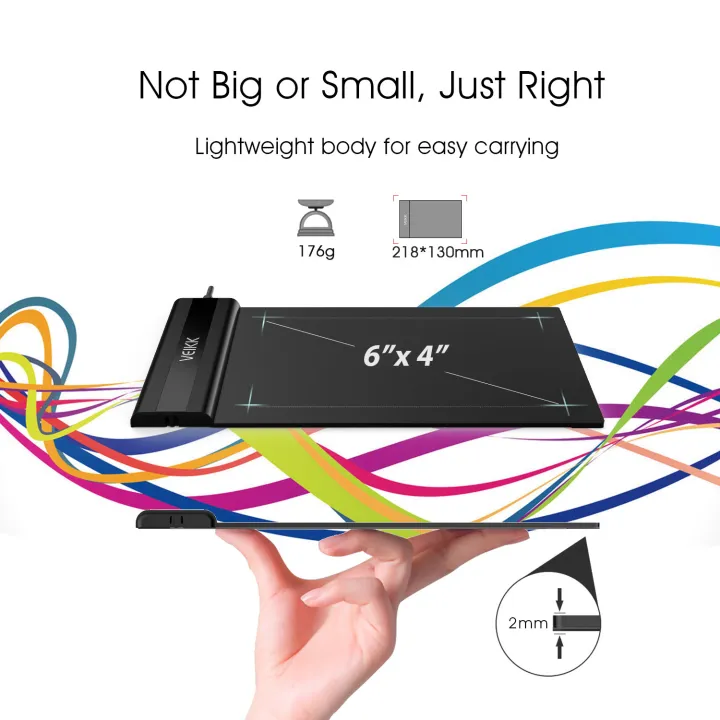 VEIKK%20S640%206%20x%204%20inch%20Ultra-Thin%20Easy%20Carrying%20Pen%20Tablet%20Graphics%20Drawing%20Tablet%20Support%20Androidphone%20Digital%20Drawing%20Writing%20Pad%20with%2016384%20Levels%20Pressure%20Sensitivity%20Battery-Free%20Pen%20-%20Image%206
