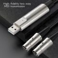 USB IN-OUT MIDI Cable One in One Out Interface 5 Pin Line Converter PC to Music Keyboard Adapter Cord. 