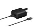 Samsung 25W Fast charger 3 pin Adapter with Dual Type C Cable - Type C to Type C Cable. 