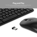 KM901 Keyboard Mouse Combo 2.4G Wireless 78 Key Mini Keyboard and Mouse Set Portable Office Combo - black. 