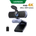 UGREEN 4K 30FPS USB Webcam with Auto Focus, 1.5m Built-in Cable, Metal Finish Plastic Housing for Laptop PC Video Conference Streaming. 
