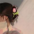 Korean Sweet Colorful Tulip Flower Hairpins / Fashion Cute Large Hair Clip Hair Decorate / Women Elegant Hair Claw Hair Accessories. 