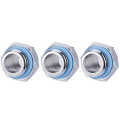 3PCS External xagonal G14 Thread Tube Connector Fitting for PC Water Cooling System. 