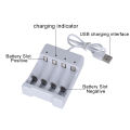 USB 18650 AAA and AA Charger 4 Slots AC 110V 220V Dual For 18650 Charging Rechargeable Lithium Charger. 