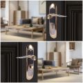 Indoor Household Door Handle for Home with Security Lock Key Set Aluminum Alloy. 
