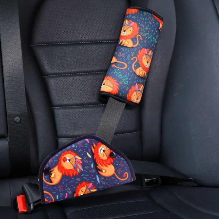 Car Seat Belt Pad Adjustment Holder Cartoon Seatbelt Padding Cover for ...