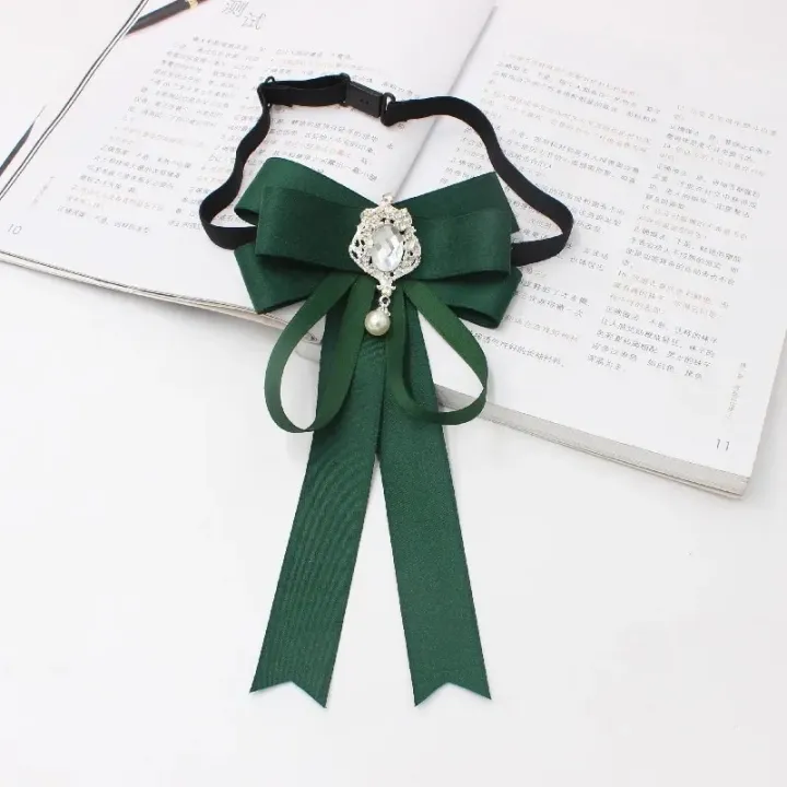Bow%20bow%20tie%20women's%20shirt%20white%20collar%20tie%20to%20work%20-%20Image%203