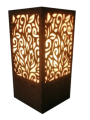Wooden Table Lamp with Creative Laser Cut Design, Light box. 