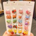 20 pcs Cute Cartoon Elastic Hair Ties Candy Color Decorative Accessories For Girl. 