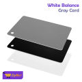 EzyMart - White Balance Card Camera Accessory 3in1 Pocket-Size Digital White Black Grey Balance Cards 18% Gray Card with Neck Strap for Digital Photography. 