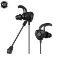 3.5mm Earphone with Mic Wired Headphones Double Horn AUX Handfree 8D Stereo HiFi Bass Earbuds Music Running Sport Headset InEar. 