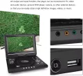 9.8Inch 16:9 Widescreen DVD player 270° LCD Screen Home Car TV DVD Player Portable VCD Compact Disc MP3 Viewer Game Function. 