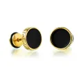 【Fullyoung_520 Store】(A Pair) Qingwen Titanium Steel earrings for men set piercing Stainless steel earrings cool iareng for men kpop round airing hikaw for boys 925 silver earings for men on sale. 