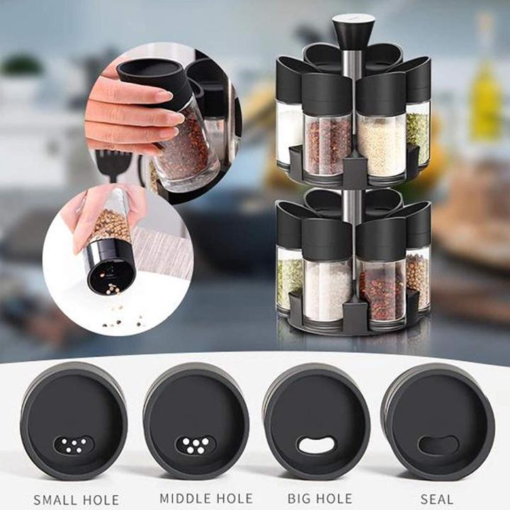 Spice%20Rack%2012%20pcs%20Spices%20Jars%20Salt%20and%20Pepper%20Shakers%20Kitchen%20Storage%20Spice%20Rack%20Set%20Stainless%20Steel%20Rotating%20Spice%20Rack%20-%20Image%203